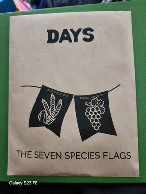 Days United Tu B'Shvat Seven Species Flag Set New