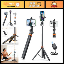EUCOS 62" Phone Tripod Selfie Stick with Remote for iPhone Android