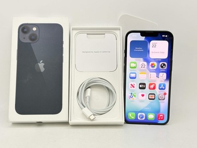 US MetroPCS Apple iPhone 13 A2482 MMM63LL/A 128GB 100% BH Midnight w/ Box