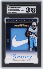 DeMarco Murray Titans Signed 2017 Panini Preferred Prime #8 #1/3 SGC 8/10 Card