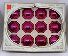 Vintage 12 Pack Shiny Brite Christmas Tree Ornaments Red Pink Original Box — photo 1