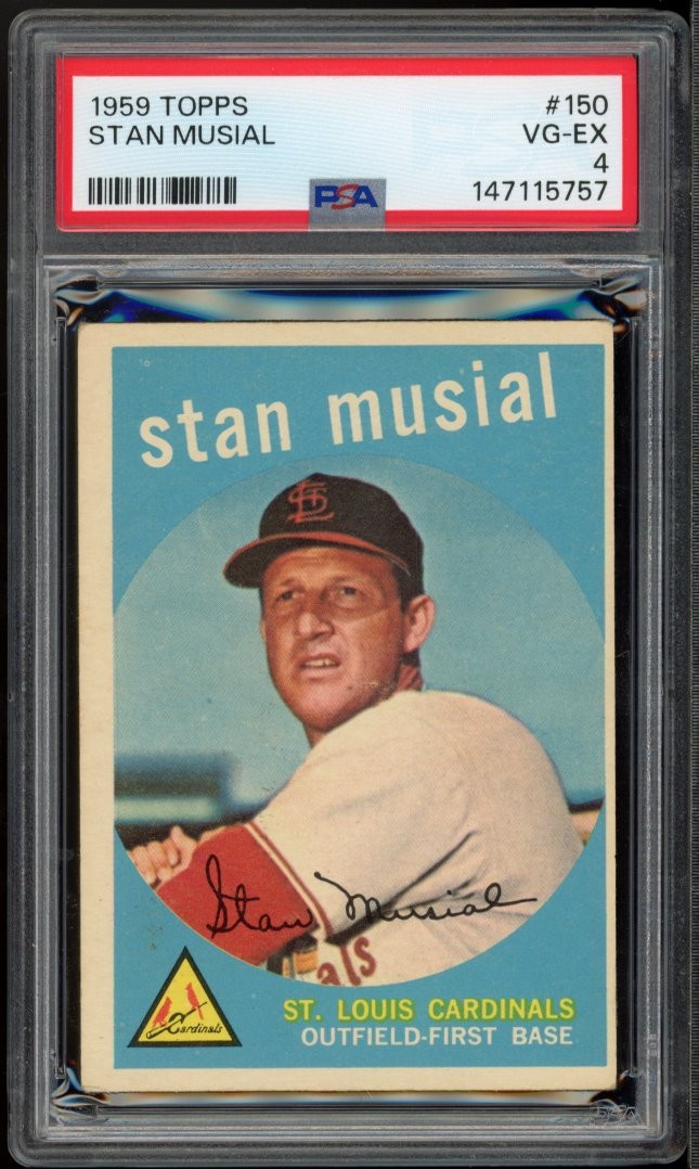 1959 Topps #150 Stan Musial PSA 4 VG-EX. St. Louis Cardinals