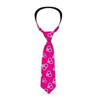 Necktie Standard - Mini Peace Hearts Fuchsia/White (Us Import) Acc Neu