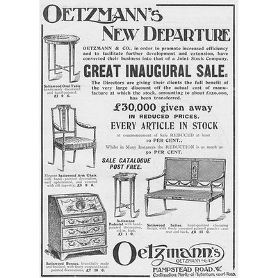 OETZMANN Hauseinrichtung - Edwardianische Werbung 1907