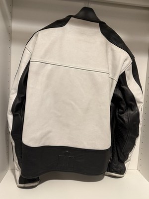 Icon Motorhead White/Black Leather Motorcycle Jacket Asphalt Tech