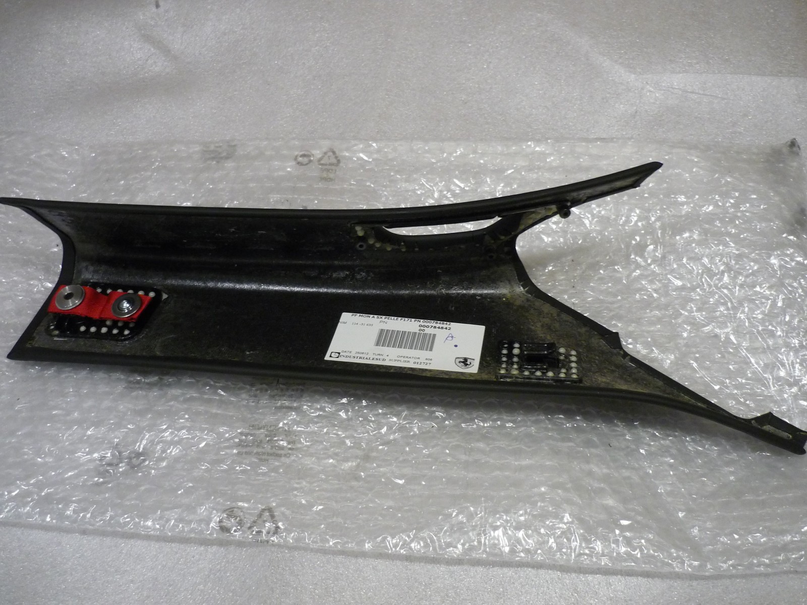 Ferrari 296 GTB- Complete LH Windscreen Pillar Trim (NEW)   - P/N 784842