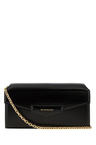 GIVENCHY Antigona $1550 Black Box Leather Chain Wallet Bag New & Authentic