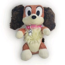 Disney Store Plush FIFI Pink Collar Minnie Mouse Dog Disney Jr Stuffed Animal