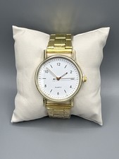 Women’s Gold Tone Stainless Steel Quartz Watch White Dial Bracelet Glow Markers