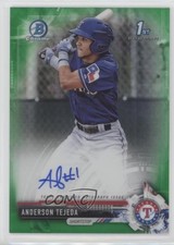 2017 Bowman Chrome Prospect Green Refractor 14/99 Anderson Tejeda Auto 7i2
