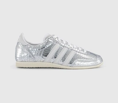 adidas Originals Damen JAPAN Schuhe in Silber Metallic und Weiß - Bild 1 von 4