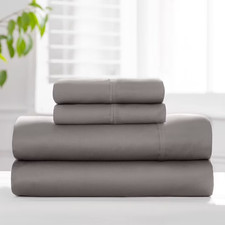 Member's Mark 450 Thread Count Solid Sheet Set FULL Zinc