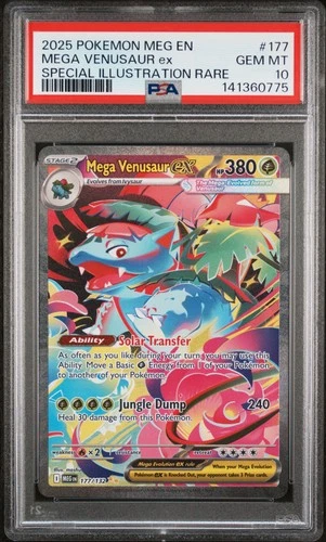 2025 POKEMON MEG EN-MEGA EVOLUTION #177 MEGA VENUSAUR EX PSA 10