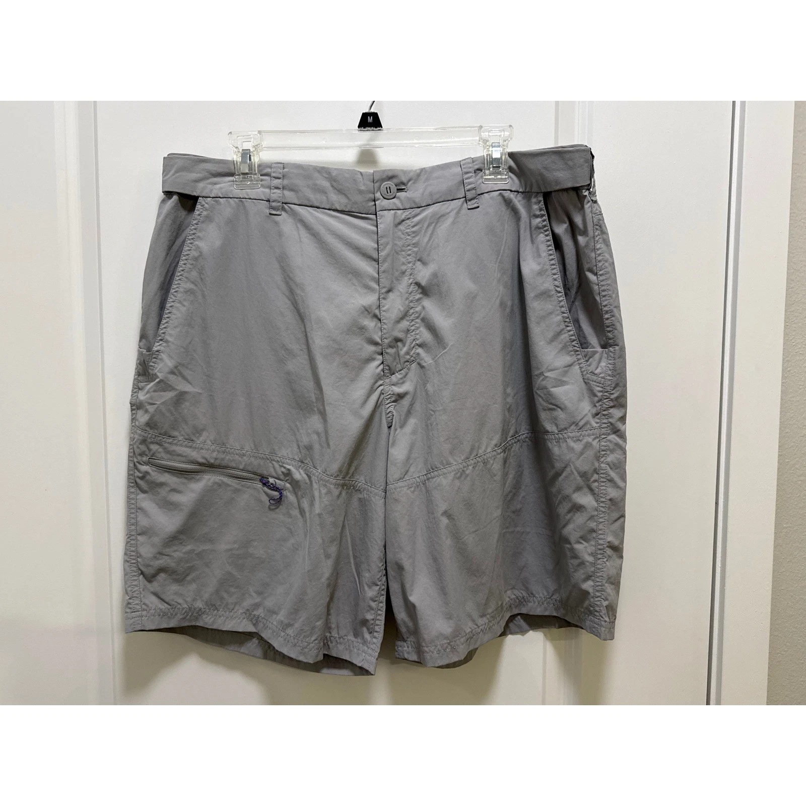 Patagonia Mens Gi III Gray Nylon Hiking Technical Shorts XL Integrated Belt