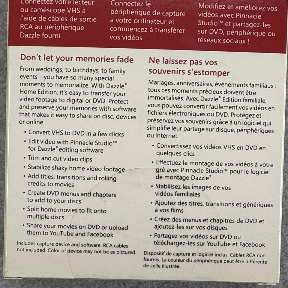 Pinnacle Dazzle Home Edition Home Movies to DVD & Digital Converter EUC - Image 4 of 4