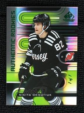 2022 SP Game Used Authentic Rookies Green 1/1 Nikita Okhotyuk Okhotiuk #198 1kx2