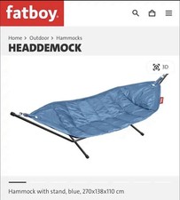 Fatboy Blue Hammock Headdemock with Metal Frame (RRP £450)