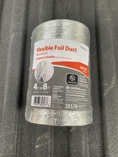 One 1 Flexible Aluminum Foil Duct Dryer Vent Hose 4 In x 8ft 28570 Sealed CE2