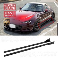 For Mazda Mx-5 Miata Nd Rf 2016-25 V Style Gloss Black Side Skirts Extension Kit For Mazda Mx-5 Miata Nd Rf 2016-25 V Style Gloss Black Side Skirts Extension Kit