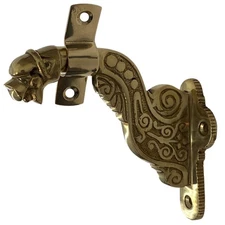 Gargoyle Hand Rail Bracket in Polished Brass