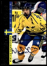 1995-96 Be a Player Autographs World Class AU Niklas Sundstrom Auto Sweden #S177