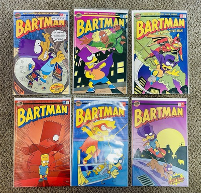 #ad Complete Bartman Comic Set of 6 Simpsons Bongo Comic Books #1 6 FULL RUN $75.00
