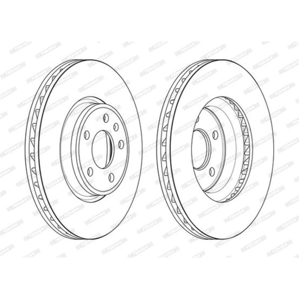 Ferodo 2X Bremsscheibe Vorne Ø318 Mm BelüFtet FüR Audi A4 Avant 8W5 B9 2.0 TDI-image