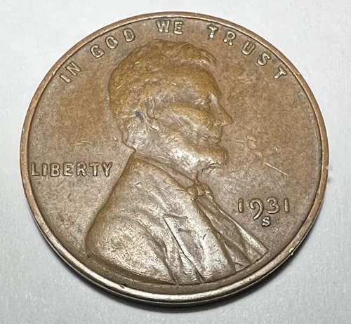 1931-S Lincoln Wheat Cent VF  Condition Semi Key Date Coin!