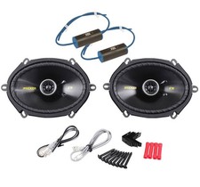 Kicker Cs684 Car Audio 6X8" 5X7" 225W Pair Speakers New & 0-300Hz Bass Blockers
