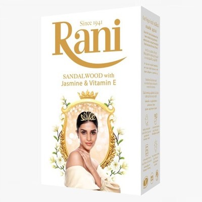 Rani Sandalwood with Jasmine & Vitamin E Bathing Bar Soap Natural Beauty 5 PCs