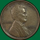 1924 Lincoln Wheat Cent Almost Uncirculated AU Coin #40021