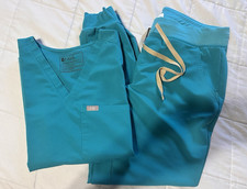 FIGS Tech Collection Women s Scrub Set TEAL Catarina size S and Zamora size M