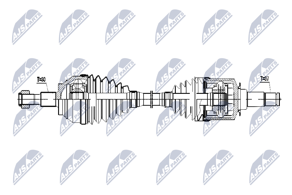 DRIVE SHAFT NPW-ME-055 FOR MERCEDES-BENZ M 272.967 3.5L OM642.940/820/822 3.0L - Image 8