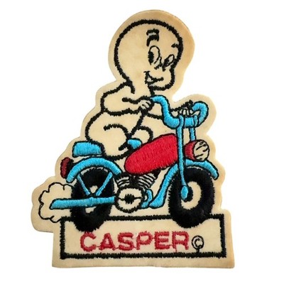 Casper The Friendly Ghost Motorcycle Multicolor Felt Embroidered Patch