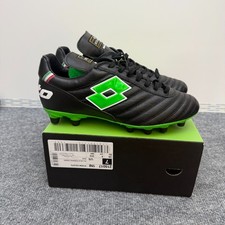 Lotto Stadio OG II FG Soccer Cleats Black Spring Green 215017 1NI Men's Size 7