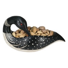 Rivers Edge Products Decorative Basket, Waterfowl Candy Dish Kitchen Decor, Loon