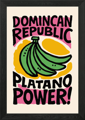 Platano Power Dominikanische Republik Po gerahmtes Wandbild Poster Leinwanddruck Bild