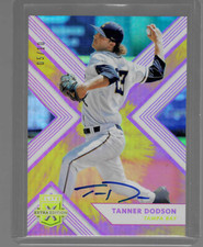 2018 Panini Elite Extra Ed Tanner Dodson Auto Tie-Dye /10 Dodgers Rays RC