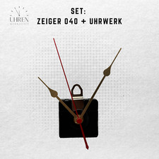 Quarzuhrwerk lautlos mit Zeiger - Set 11 cm s...