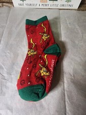 Grinch Socks Size Adults 3 Pairs Adult/Kids 6-10  5-8 CHRISTMAS Dr Seuss