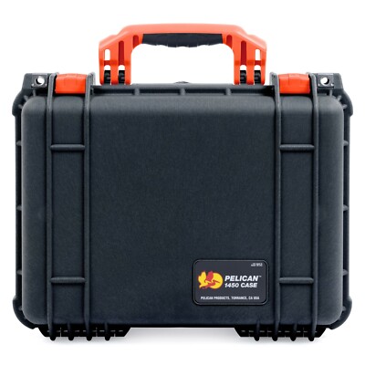 Black & Orange Pelican 1450 case. With foam.
