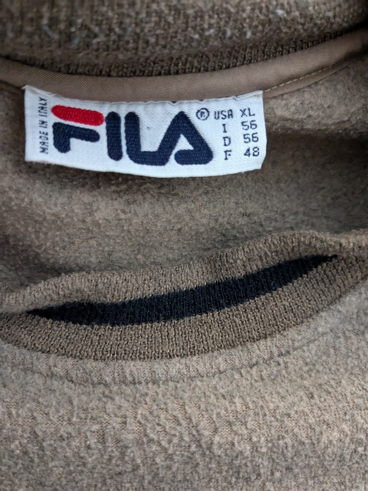 Fila vintage 90s Big logo Long sleeve fleece sweatshirt embroidered logo XL