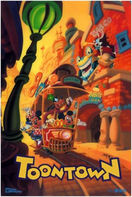Tokyo Disneyland Attraction Poster - Toontown - Disney Sea | eBay
