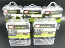 **Lot of 5** GripRite Smooth Shank Finish Nails 8D 2-1/2" Exterior Galvanized