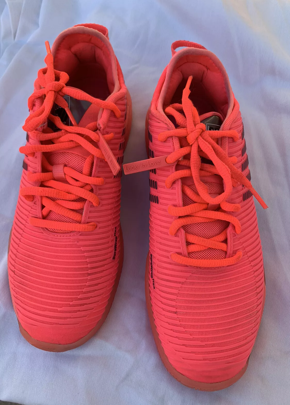 Lucky In Love K swiss Hypercourt Supreme Shoes Size US 6.5 Neon Pink
