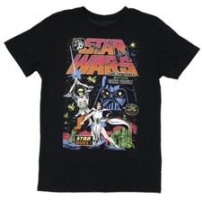 STAR WARS T-SHIRT "LUKE SKYWALKER BATTLES DARTH VADER STAR DUEL" TEE A6