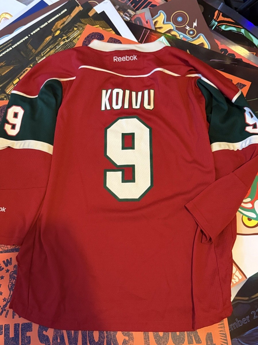 Mikko Koivu Captain #9 Minnesota Wild Official NHL Reebok Jersey