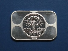 1974 World Mint Inc - Hope - 1.235oz Proof Silver Art Bar WI-1 Lot A110 83.40 per troy oz