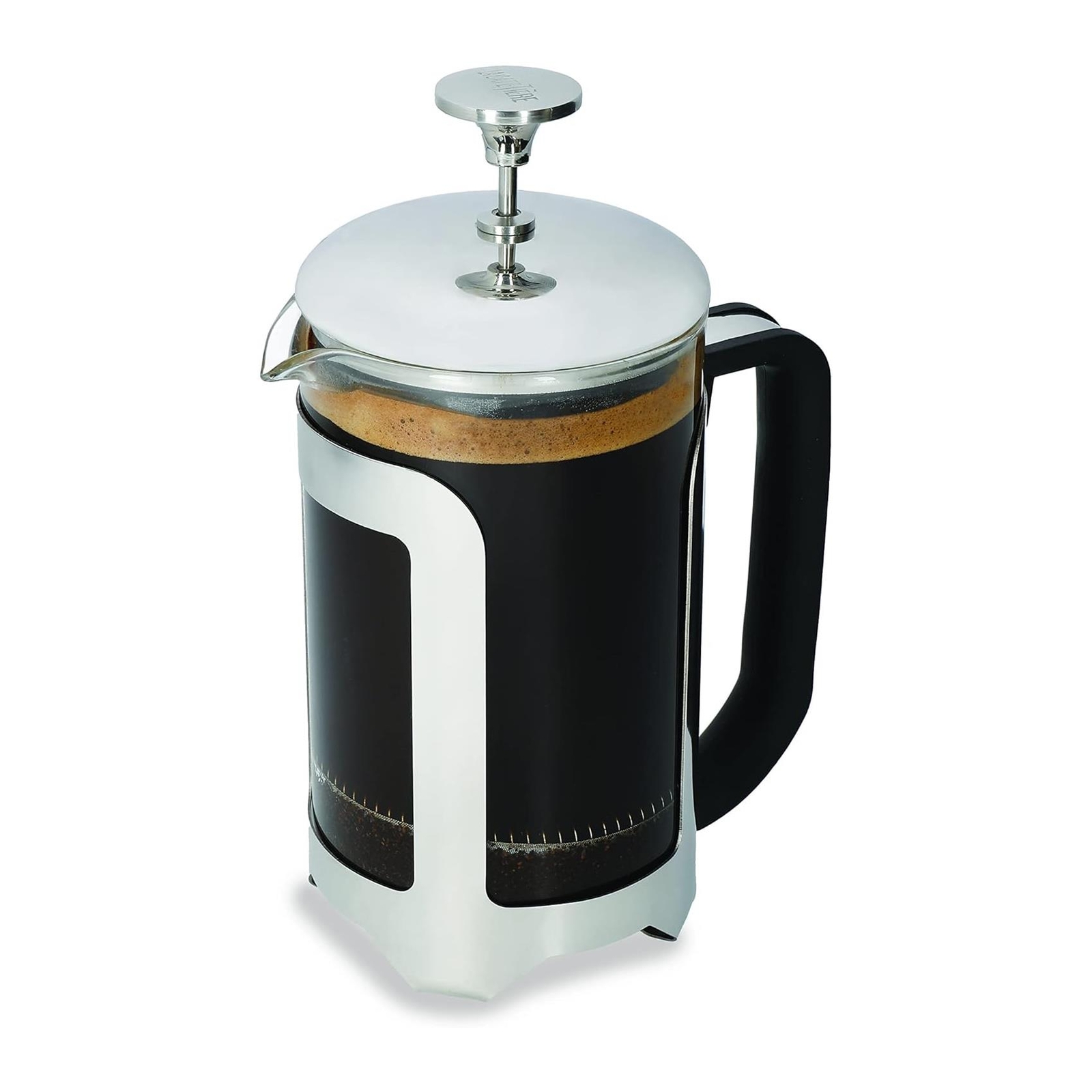 8 Cup-1L Cafetière French Press La Cafetière Roma Stainless Steel Finish - Image 3