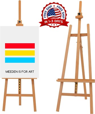 Caballete de exhibición y pintura de madera de haya ajustable resistente 50In US